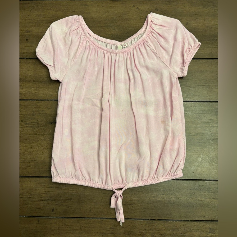 SO Pink Kids Blouse with Tie Detail